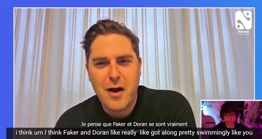 谈球吧体育app下载T1 CEO:觉得Faker和Doran相处真的很融洽 他们非常的哥们